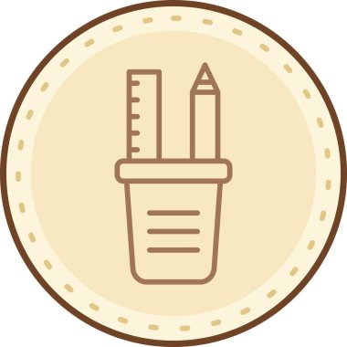 Moda biçimi izole edilmiş arkaplanda kalem simgesi