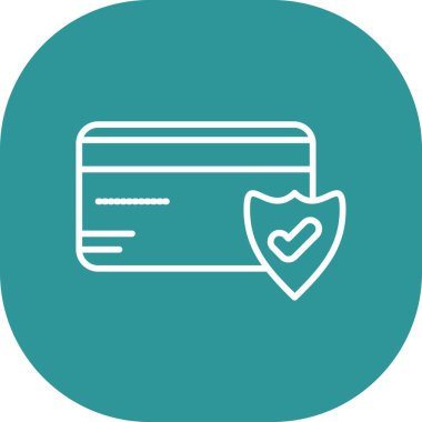 Kredi kartı ikonu. Web için vektör kartı simgelerinin basit çizimi