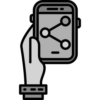 hand with smartphone vector illustration design