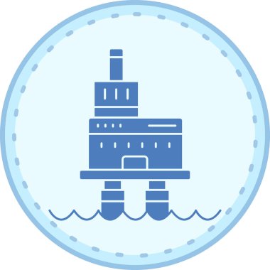 Bir tekne simgesinin vektör illüstrasyonu