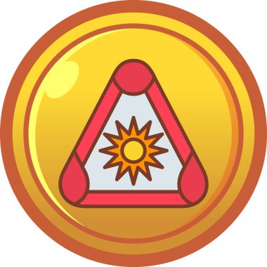 Güneş. Web simgesi basit illüstrasyon