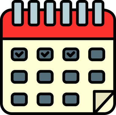 takvim anımsatıcı simgesi vektör illüstrasyonu