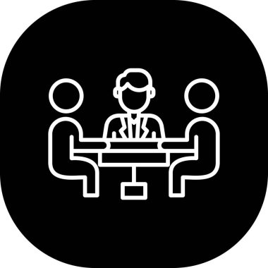 iş insanları simgesi, vektör illüstrasyonu