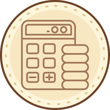 hesap makinesi simge, basit vektör çizim