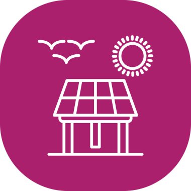 Güneş enerjisi paneli vektör illüstrasyonu