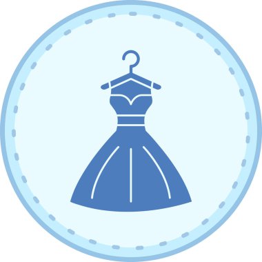 Gelinlik ikonu vektör illüstrasyonu