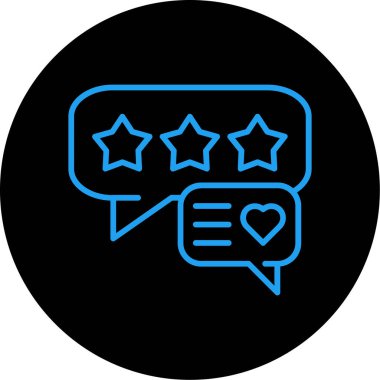 Geri bildirim. Web simgesi basit illüstrasyon