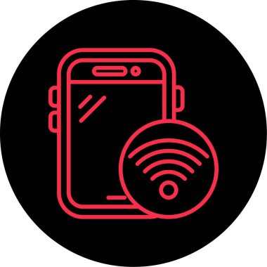 Kulaklık simgesi olan akıllı telefon, basit vektör illüstrasyonu