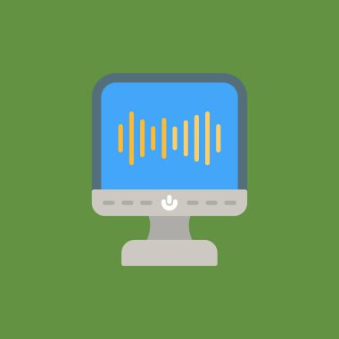 ses eşitleyici simgesi, düz biçim