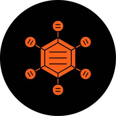 Modern b 'nin vektör çizimi molekülün ikonundan yoksun