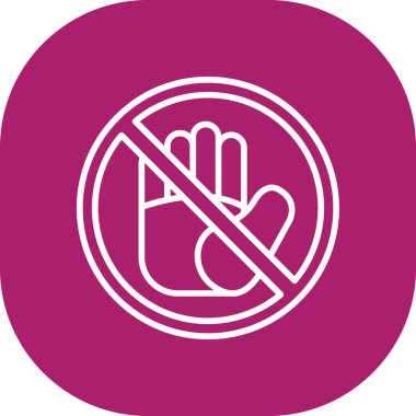 dur işareti simgesi, vektör çizimi