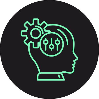 beyin ikonu vektör illüstrasyonu