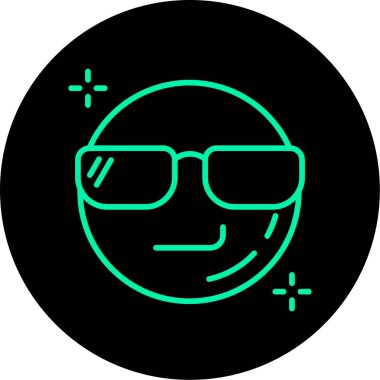 Gülümseme vektör çizgisi simgesine sahip eşsiz bir ifade