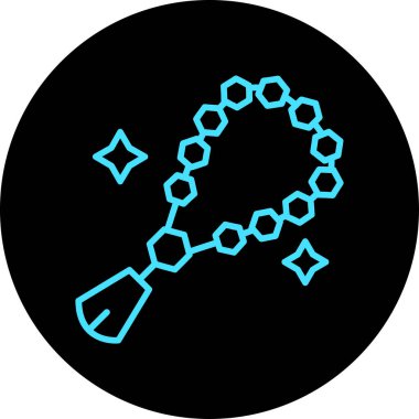 Benzersiz zincir bağlantısı vektör çizgisi simgesi