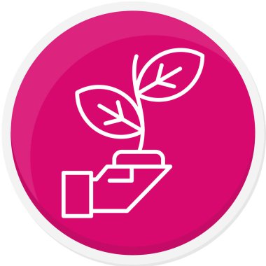 Bitki. Web simgesi basit illüstrasyon