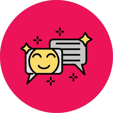 Sohbet simgesi vektör illüstrasyonu