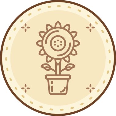 Şirin bir çiçeğin vektör çizimi