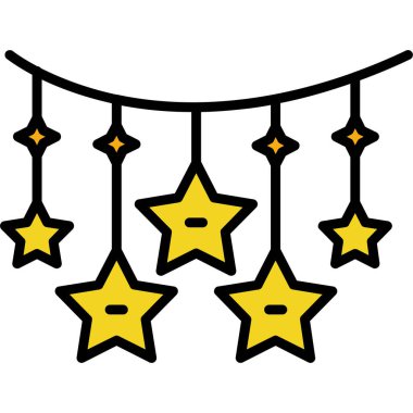 Çelenk taslak biçiminde Noel ikonu asıyor