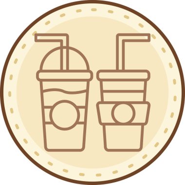 Bir kahve simgesinin vektör çizimi