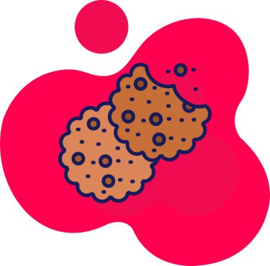 Şirin bir çizgi film simgesinin vektör çizimi