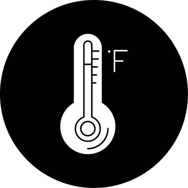 sıcaklık simgesi, basit siyah biçim