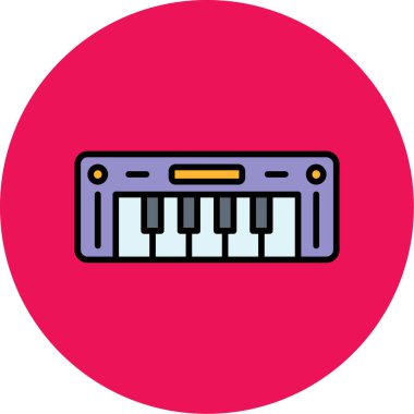 Piyano Klavyesi. Basit illüstrasyon