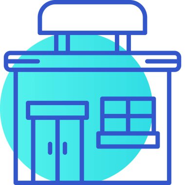 Dükkan. Web simgesi basit illüstrasyon