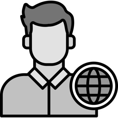 küresel iş simgesi. Vektör çizim