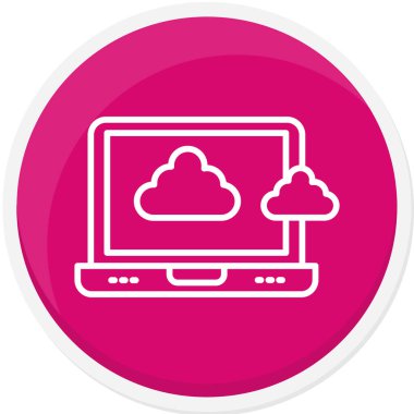 Bulut. Web simgesi basit illüstrasyon