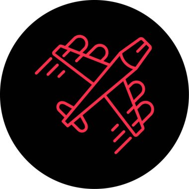 Bir düzlem simgesinin vektör çizimi