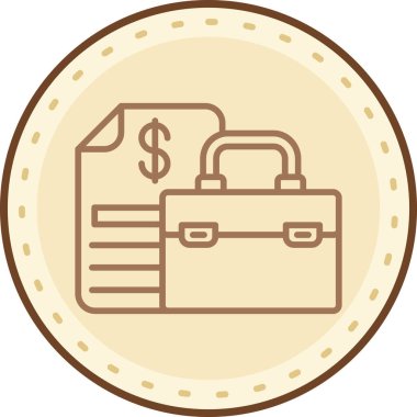 İş büyük simge vektör çizim