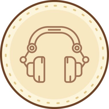 Kulaklık. Web simgesi basit illüstrasyon