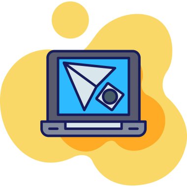 Mesaj var. Web simgesi basit tasarım