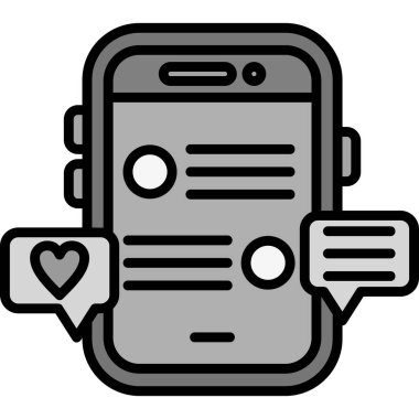 Mesaj sohbet simge vektör çizim