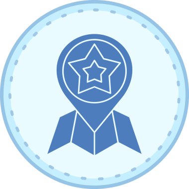 Rozet simgesi, vektör illüstrasyonu