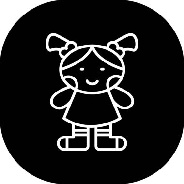 Modern b 'nin vektör illüstrasyonu kız ikonundan yoksun