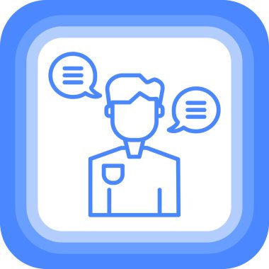 Sohbet simgesi modern vektör illüstrasyonu