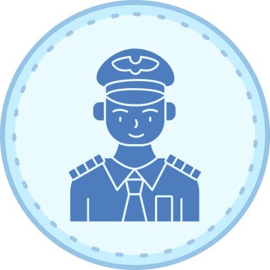 Polis rozeti vektör çizgisi simgesi, desig