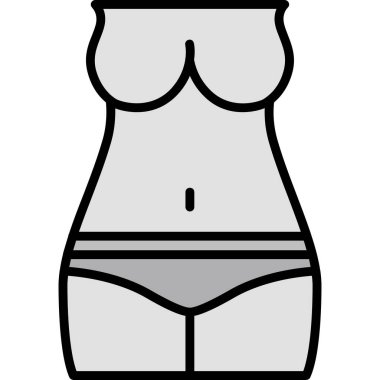 İç çamaşırı. Web simgesi basit illüstrasyon