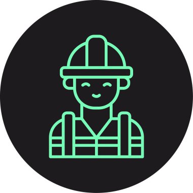 vektör inşaat işçisi simgesi