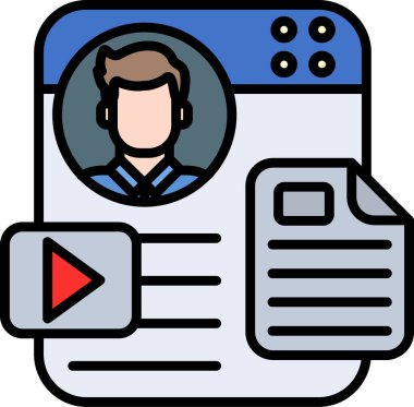 avatar simgesi vektör illüstrasyonu