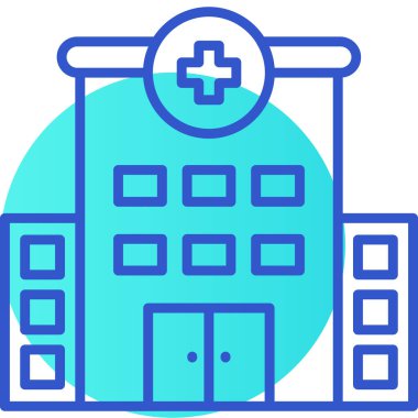 Hastane. Web simgesi basit illüstrasyon