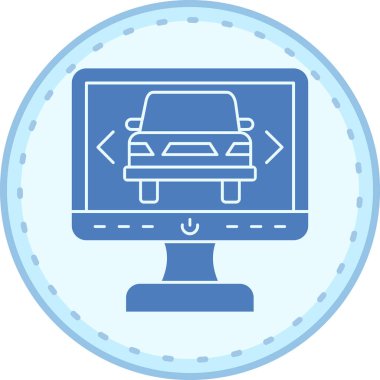 - Araba. Web simgesi basit illüstrasyon