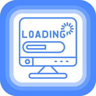 Web Simgesi Yükleniyor, Basit Vektör İllüstrasyonu