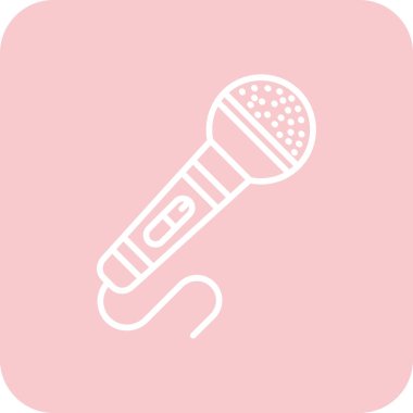 mikrofon simgesi vektör illüstrasyonu