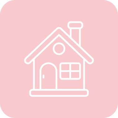 Ev simgesinin vektör illüstrasyonu