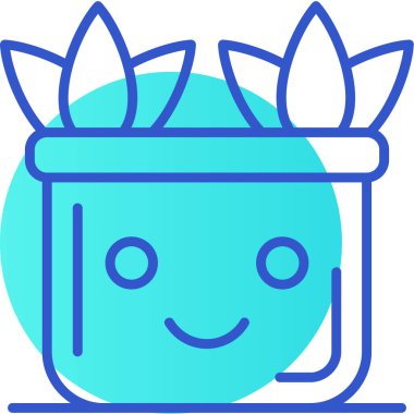 Şirin bir simgenin vektör illüstrasyonu