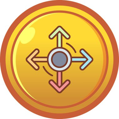 Altın ve kırmızı düğmenin vektör çizimi