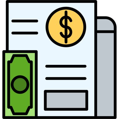 Dolar. Web simgesi basit illüstrasyon