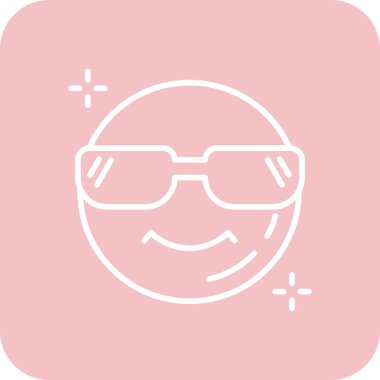 Mutlu Gülümseme Simgesi Vektör İllüstrasyonu